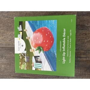 New Kate Spade New York Strawberry Light-Up Inflatable Décor Pool Toy